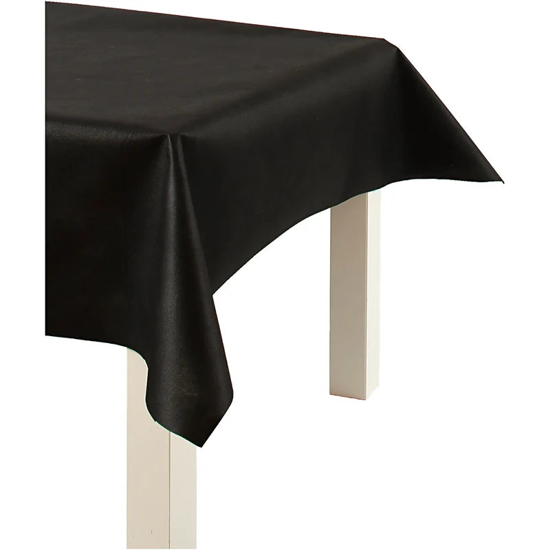 Bordsduk i Tygimitation, B: 125 cm, 70 g, svart, 10 m/ 1 rl. [HOB-594002]