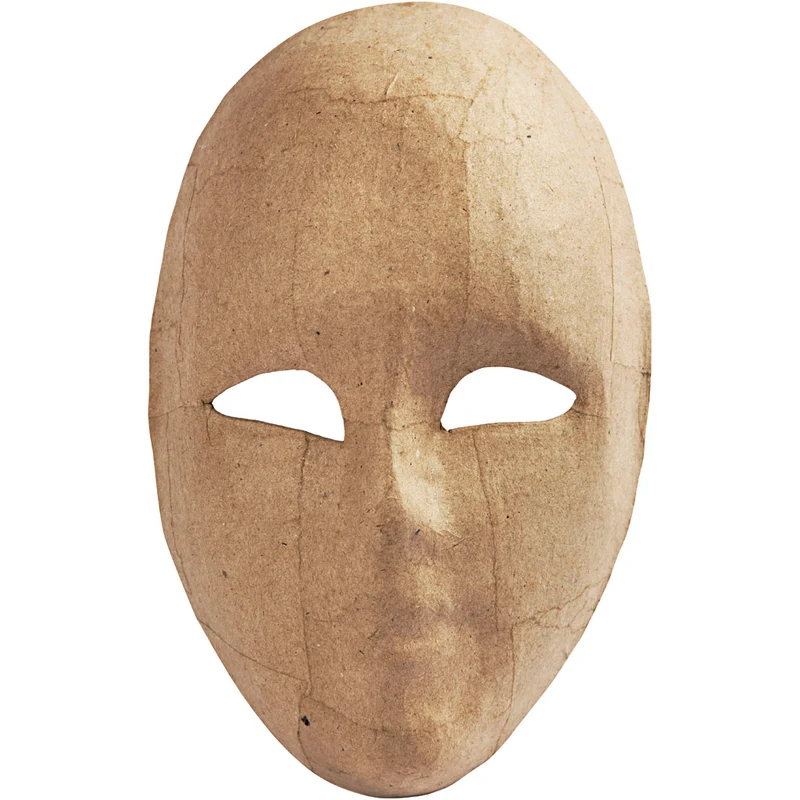 Helmasker av papier-maché, H: 23 cm, B: 16 cm, 1 st. [HOB-592560]