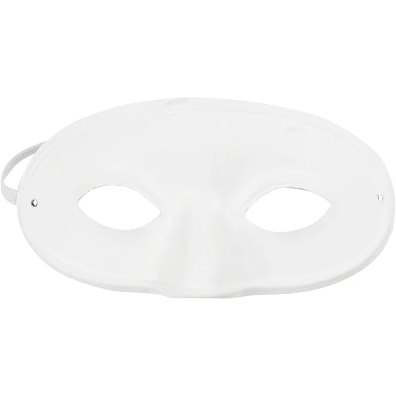 Halvmaske, H: 9,5 cm, B: 18,5 cm, vit, 1 st. [HOB-592550]