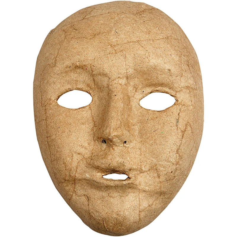 Helmasker av papier-maché, H: 17,5 cm, B: 12,5 cm, 1 st. [HOB-592520]