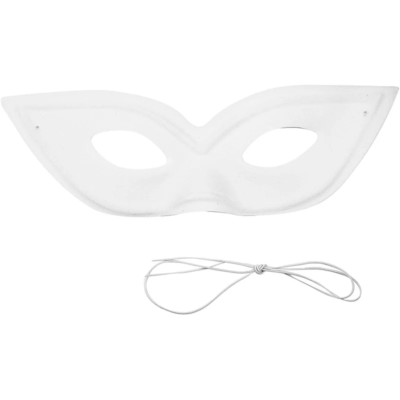 Masker, H: 7 cm, B: 20 cm, vit, 12 st./ 1 förp. [HOB-59247]