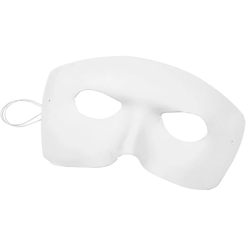 Masker, H: 12 cm, B: 17 cm, vit, 12 st./ 1 förp. [HOB-59243]