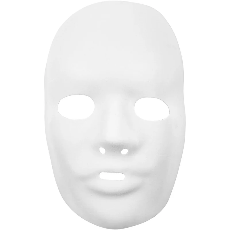 Helmasker, H: 24 cm, B: 15,5 cm, vit, 12 st./ 1 förp. [HOB-59242]