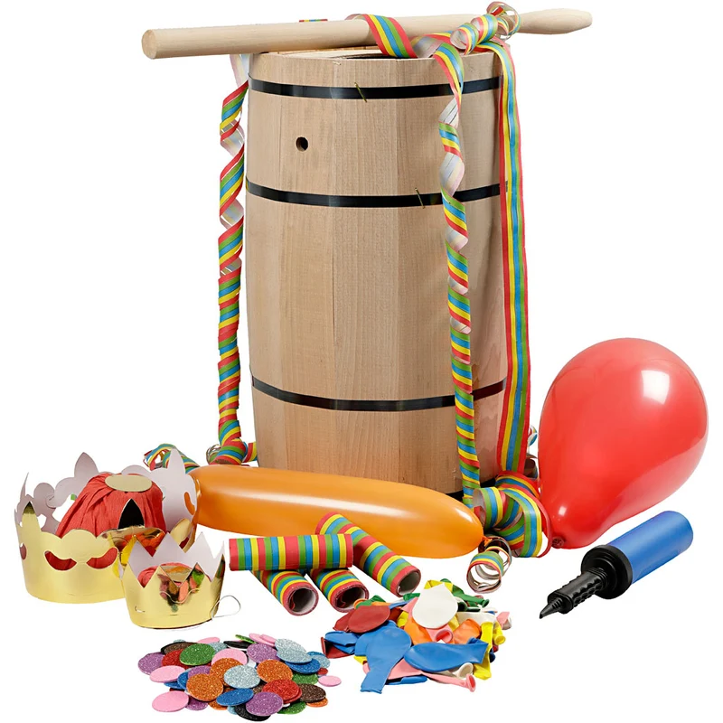 Maskeradtunna med dekoration, bok, H: 54 cm, stor, 1 set [HOB-59207]