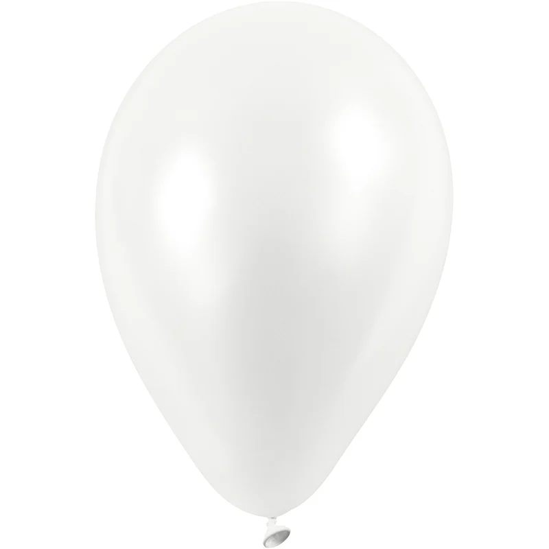 Ballonger, Dia. 23 cm, vit, 10 st./ 1 förp. [HOB-592001]
