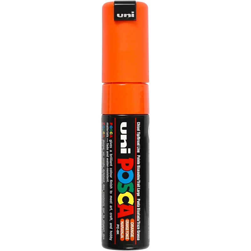 Posca Marker , nr. PC-8K, spets 8 mm, Broad, orange, 1 st. [HOB-278054]