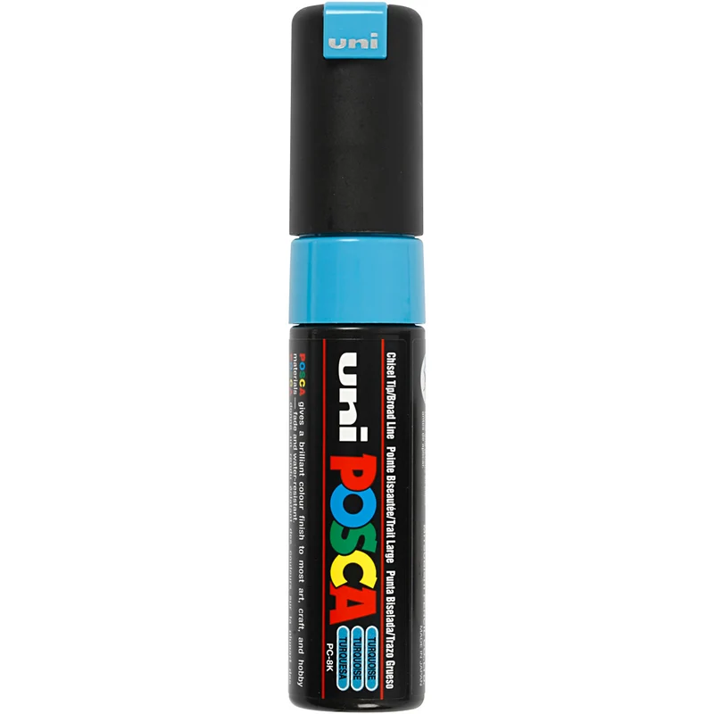 Posca Marker , nr. PC-8K, spets 8 mm, Broad, turkos, 1 st. [HOB-278051]