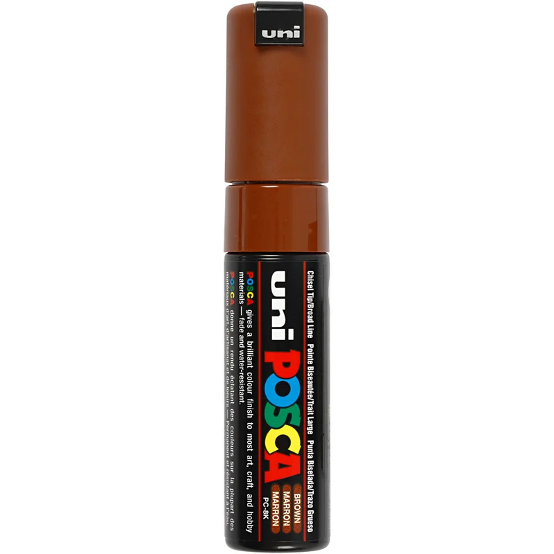 Posca Marker , nr. PC-8K, spets 8 mm, Broad, brun, 1 st. [HOB-278045]