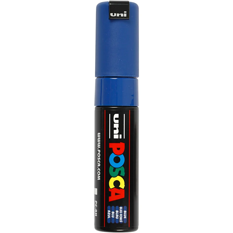 Posca Marker , nr. PC-8K, spets 8 mm, Broad, blå, 1 st. [HOB-278041]