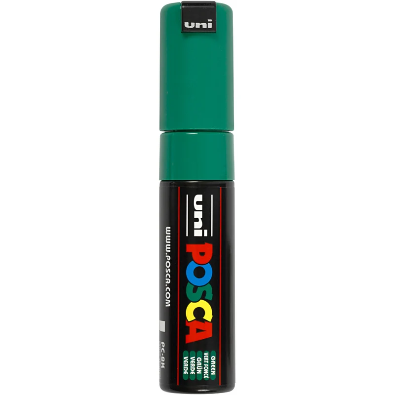 Posca Marker , nr. PC-8K, spets 8 mm, Broad, grön, 1 st. [HOB-278036]