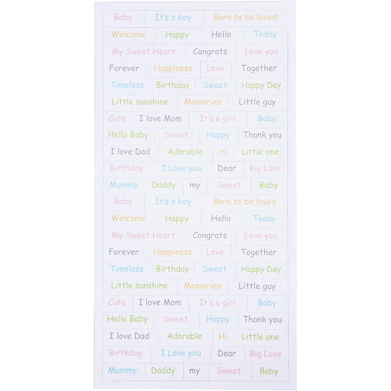 Stickers, baby, ark 12x23 cm, 2x84 st./ 1 förp. [HOB-27691]