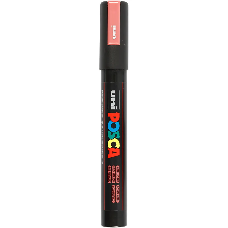 Posca Marker , nr. PC-5M, spets 2,5 mm, Medium, metallröd, 1 st. [HOB-276860]