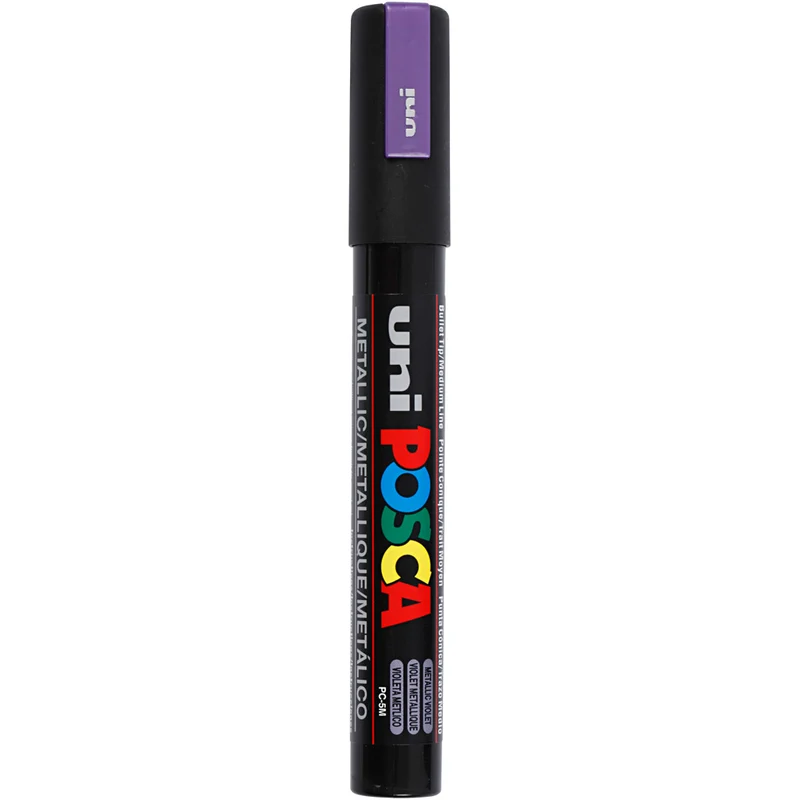 Posca Marker , nr. PC-5M, spets 2,5 mm, Medium, metalliclila, 1 st. [HOB-276840]