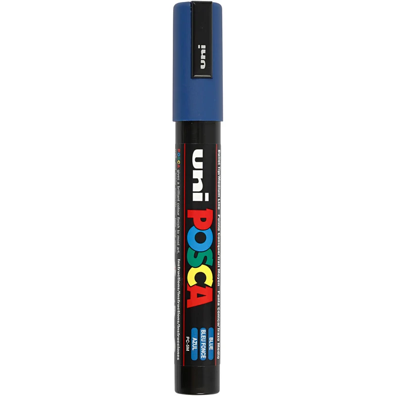 Posca Marker , nr. PC-5M, spets 2,5 mm, Medium, blå, 1 st. [HOB-276041]
