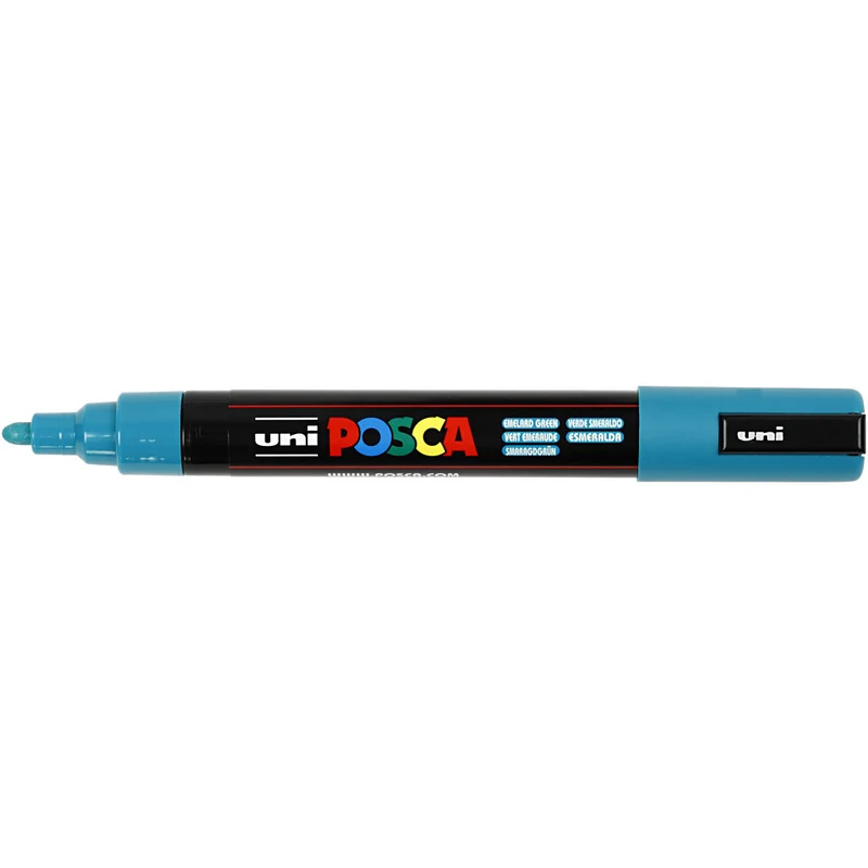 Posca Marker , nr. PC-5M, spets 2,5 mm, Medium, smaragdgrön, 1 st. [HOB-276016]