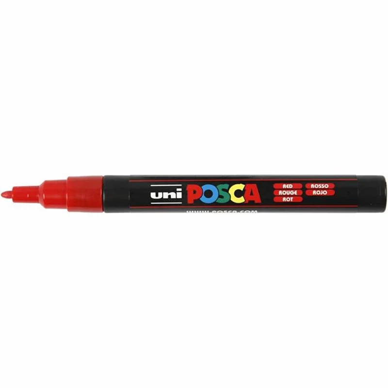 Posca Marker , nr. PC-3M, spets 0,9-1,3 mm, Fine, mixade färger, 12 st./ 1 förp. [HOB-274900]