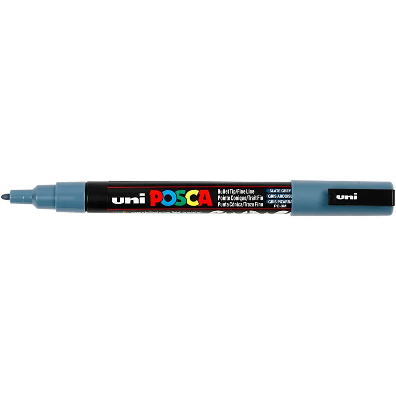 Posca Marker , nr. PC-3M, spets 0,9-1,3 mm, Fine, slate grey, 1 st. [HOB-274096]