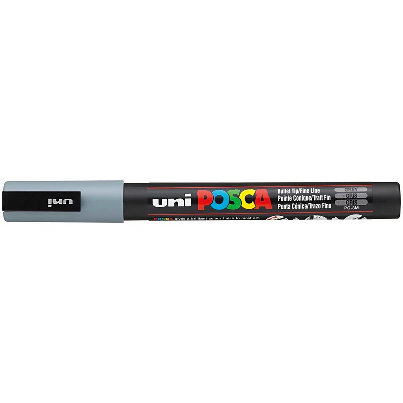 Posca Marker , nr. PC-3M, spets 0,9-1,3 mm, Fine, grå, 1 st. [HOB-274095]