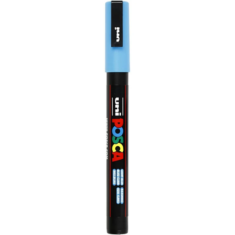 Posca Marker , nr. PC-3M, spets 0,9-1,3 mm, Fine, ljusblå, 1 st. [HOB-274057]