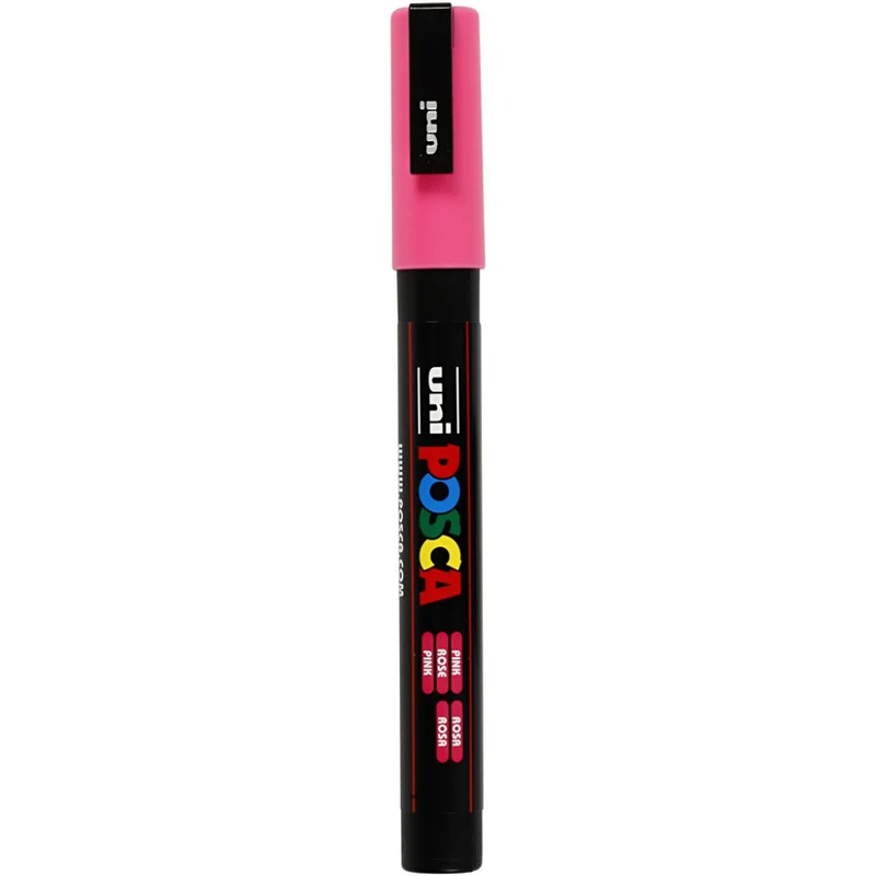 Posca Marker , nr. PC-3M, spets 0,9-1,3 mm, Fine, rosa, 1 st. [HOB-274056]