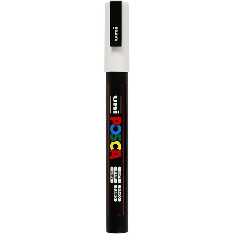 Posca Marker , nr. PC-3M, spets 0,9-1,3 mm, Fine, vit, 1 st. [HOB-274052]
