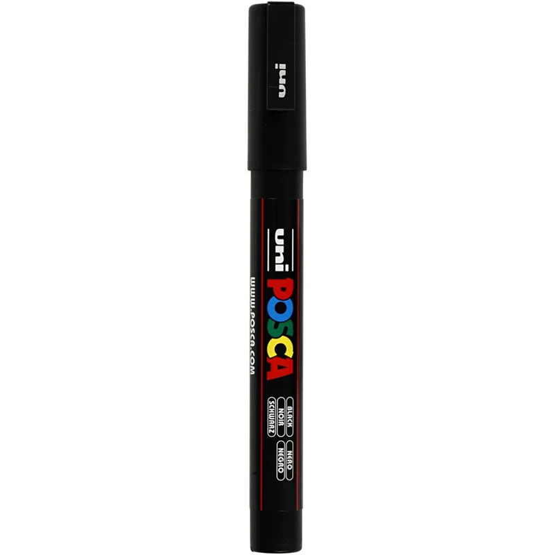 Posca Marker , nr. PC-3M, spets 0,9-1,3 mm, Fine, svart, 1 st. [HOB-274046]