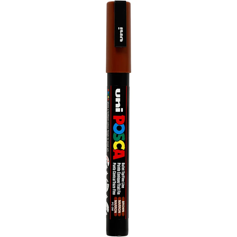 Posca Marker , nr. PC-3M, spets 0,9-1,3 mm, Fine, brun, 1 st. [HOB-274045]