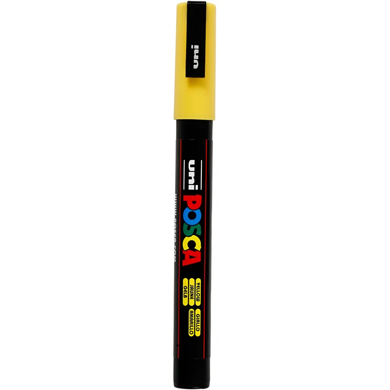 Posca Marker , nr. PC-3M, spets 0,9-1,3 mm, Fine, gul, 1 st. [HOB-274044]