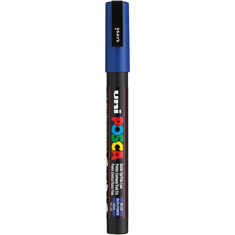 Posca Marker , nr. PC-3M, spets 0,9-1,3 mm, Fine, blå, 1 st. [HOB-274041]
