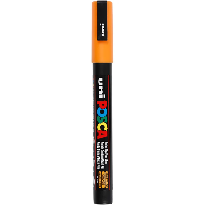 Posca Marker , nr. PC-3M, spets 0,9-1,3 mm, Fine, bright yellow, 1 st. [HOB-274024]