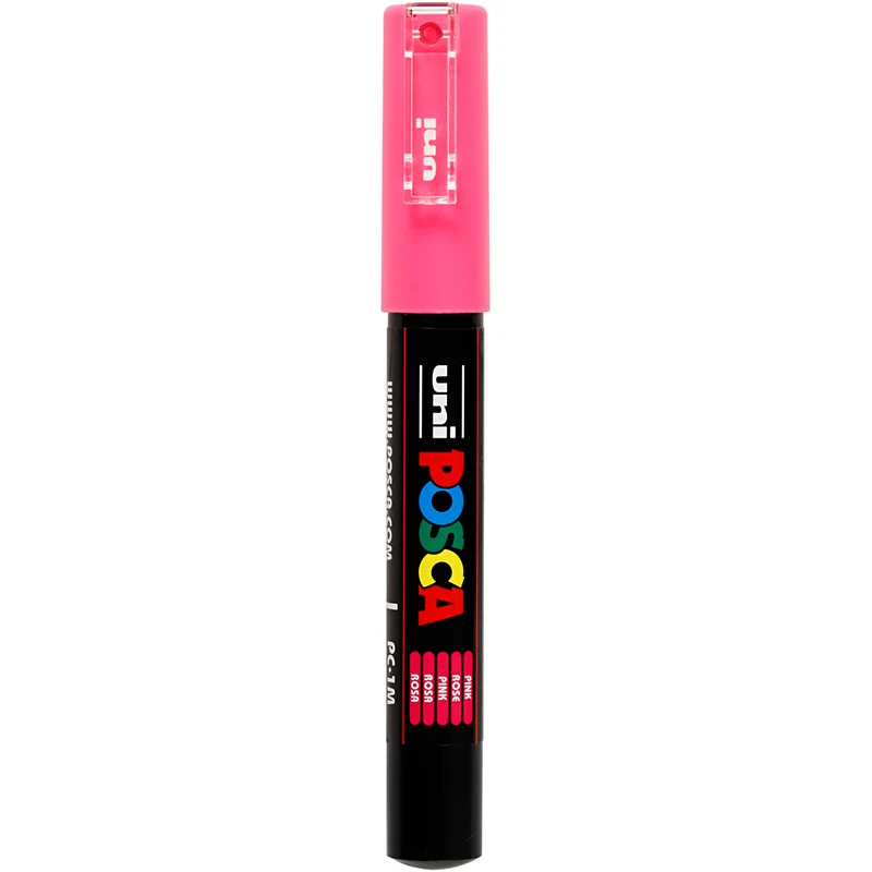 Posca Marker , nr. PC-1M, spets 0,7 mm, extra fine, rosa, 1 st. [HOB-273056]