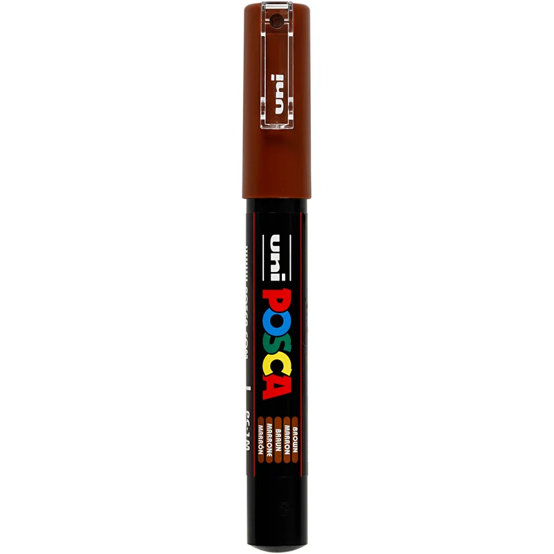 Posca Marker , nr. PC-1M, spets 0,7 mm, extra fine, brun, 1 st. [HOB-273045]