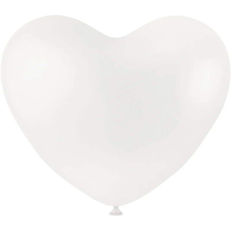 Ballonger, hjärtan, vit, 8 st./ 1 förp. [HOB-59177]