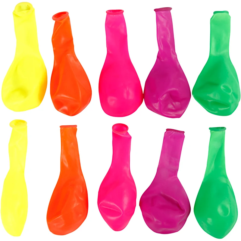 Ballonger, runda, Dia. 23 cm, neonfärger, 10 st./ 1 förp. [HOB-59175]