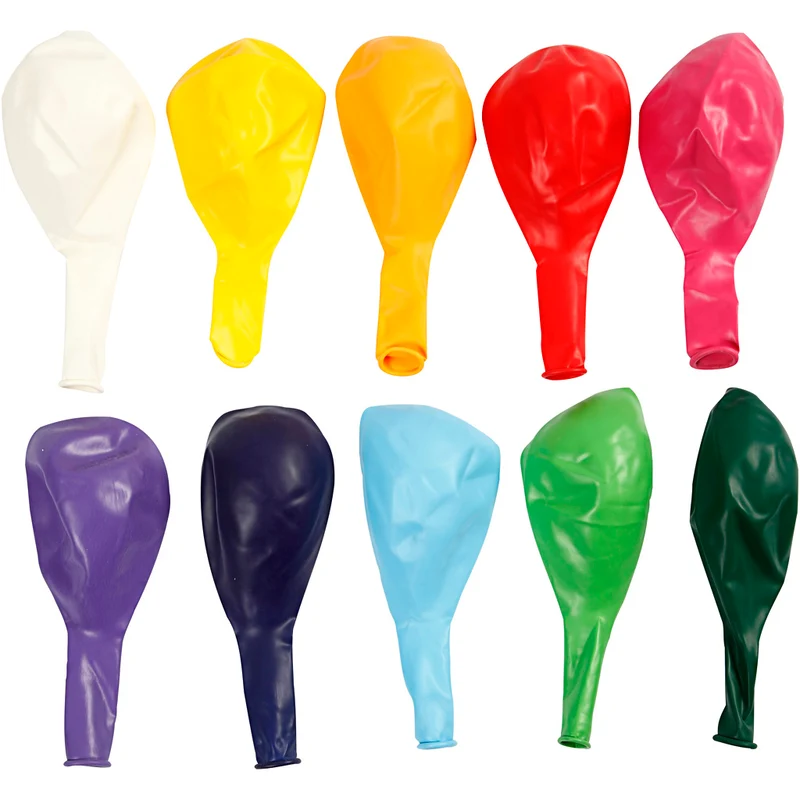 Ballonger, runda, Dia. 23 cm, mixade färger, 10 st./ 1 förp. [HOB-59173]