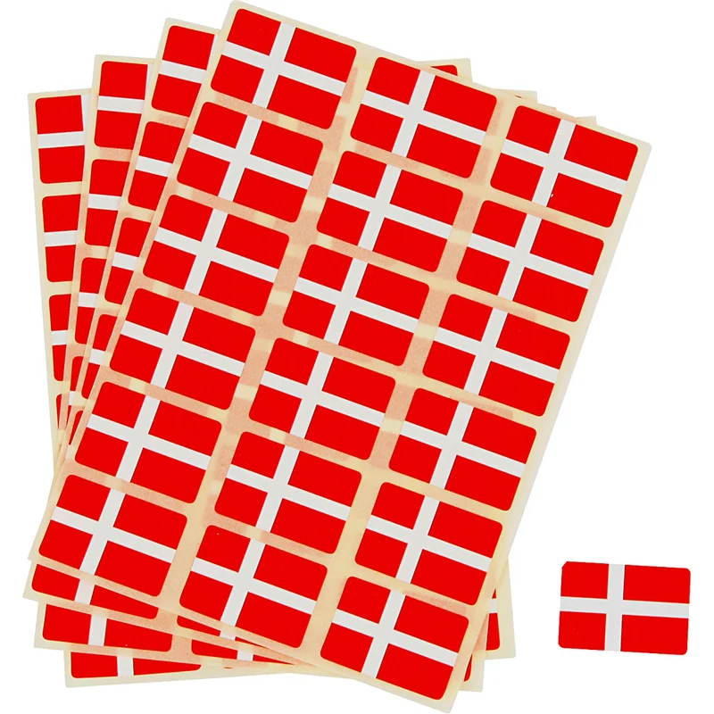Flaggor, stl. 15x22 mm, 72 st./ 1 förp., Danmark [HOB-59124]