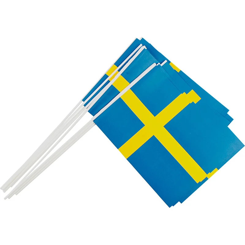 Pappersflaggor, stl. 20x25 cm, 10 st./ 1 förp., Sverige [HOB-59121]