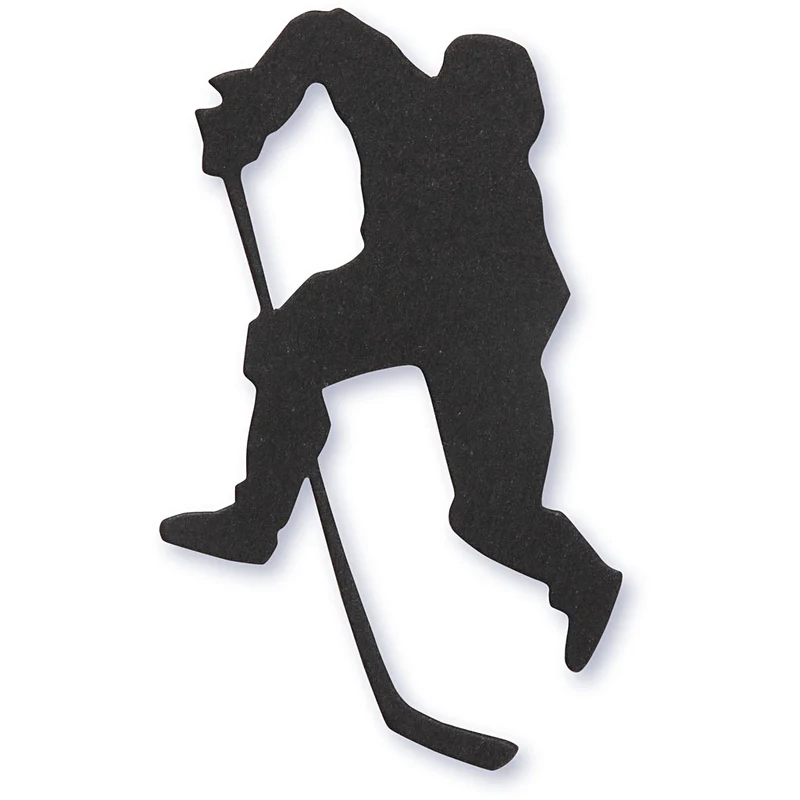 Kartongetiketter, ishockeyspelare, stl. 54x64 mm, svart, 10 st./ 1 förp. [HOB-586030]