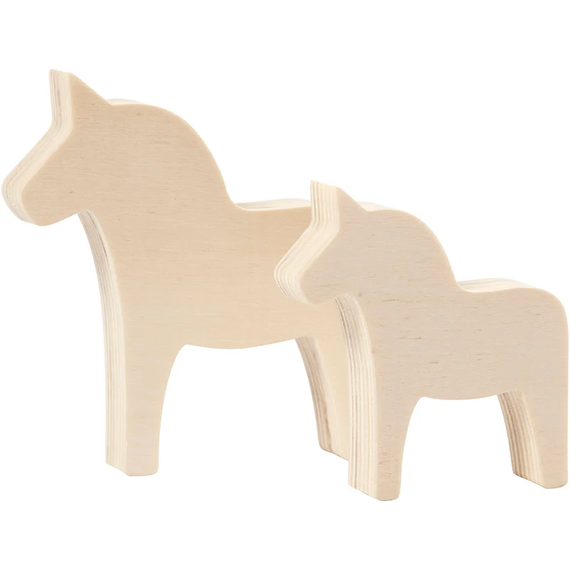 Häst, H: 8+10 cm, B: 7+9,5 cm, tjocklek 1,8 cm, 2 st./ 1 förp. [HOB-57922]