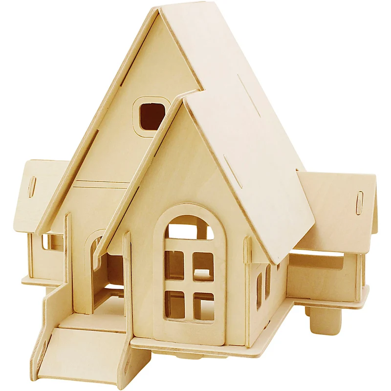 3D Konstruktionsfigur, Hus med ramp, stl. 22,5x17,5x20,5, 1 st. [HOB-57874]