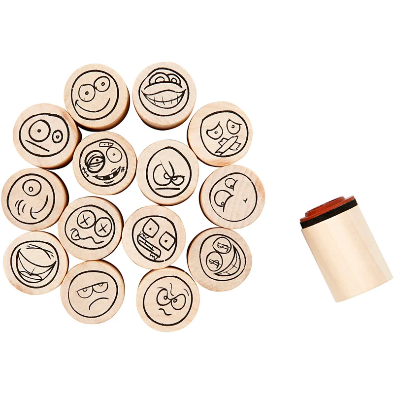 Deco Art Stämpelset, smiley, H: 26 mm, Dia. 20 mm, 15 st./ 1 förp. [HOB-28581]