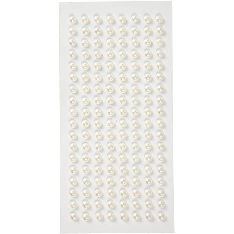 Halvpärlor, Dia. 5 mm, vit, 144 st./ 1 förp. [HOB-28434]