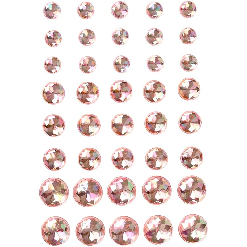 Halv-pärlor, stl. 6+8+10 mm, rosa, 40 st./ 1 förp. [HOB-28324]