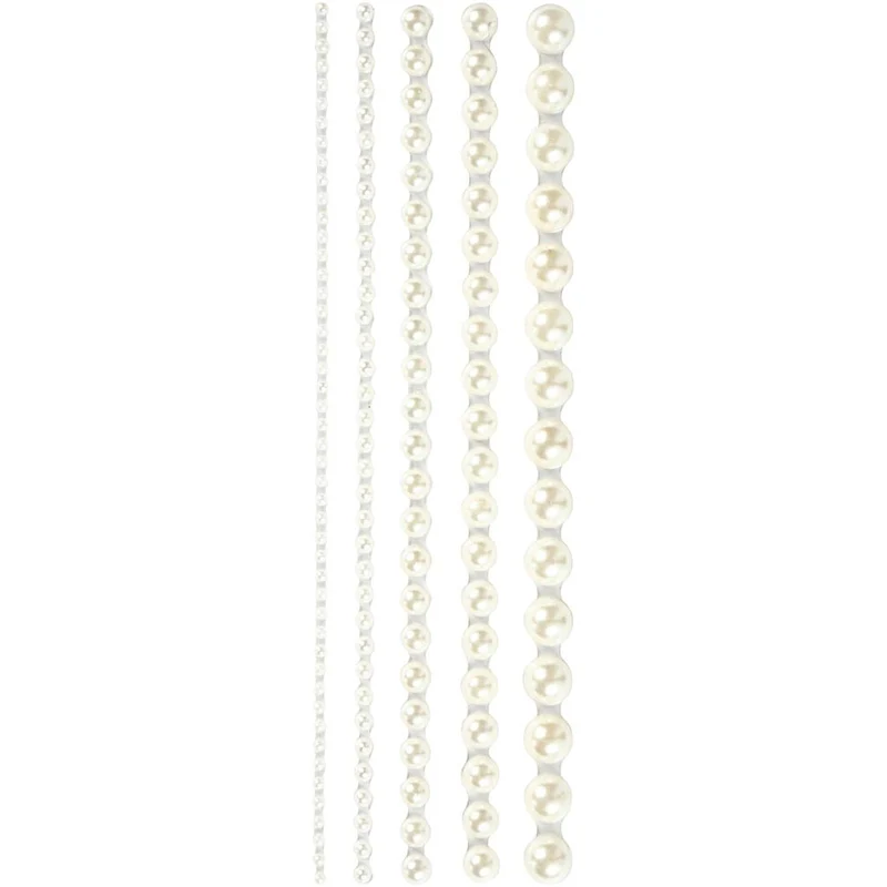 Rhinestones, stl. 2-8 mm, vit, 140 st./ 1 förp. [HOB-28316]