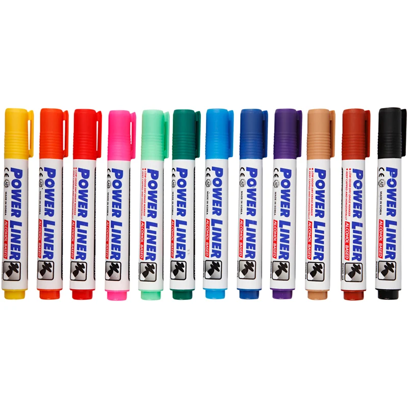 Whiteboardmarker, spets 4 mm, mixade färger, 12 st./ 1 förp. [HOB-28248]
