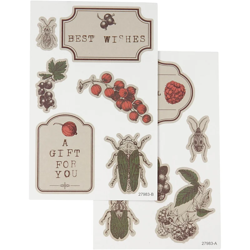 Stickers, 9x14 cm, 4 ass sheets [HOB-27983]