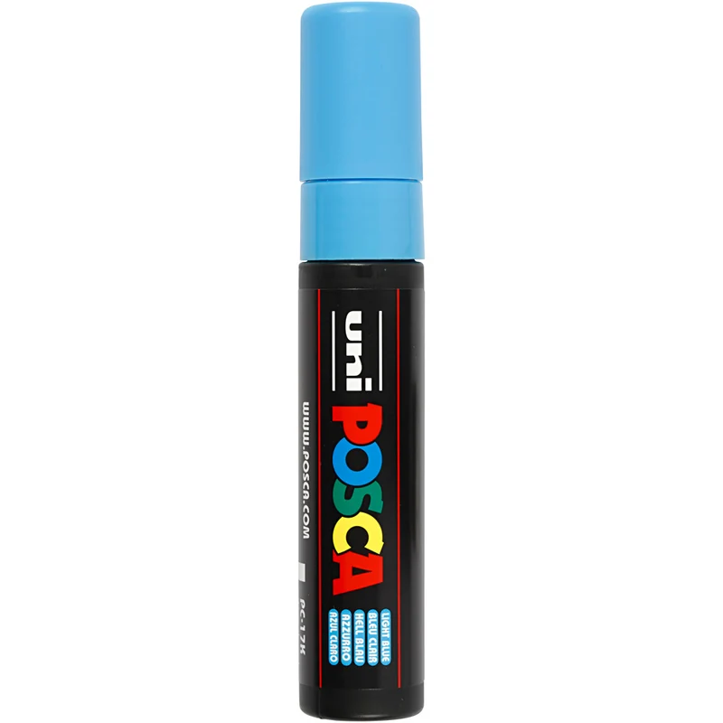 Posca Marker , nr. PC-17K, spets 15 mm, Extra broad, ljusblå, 1 st. [HOB-279057]