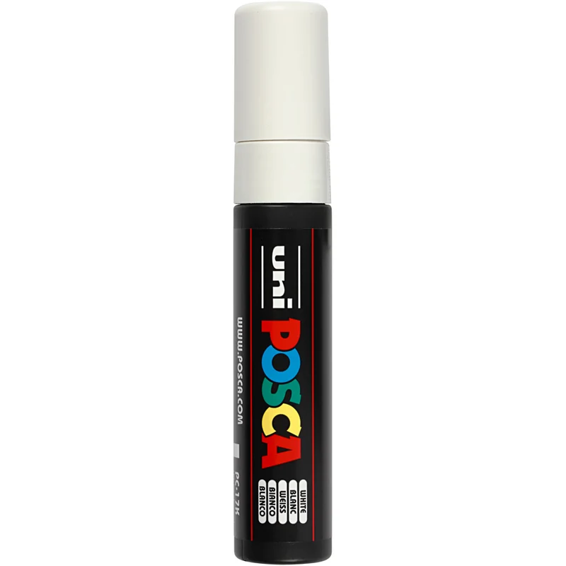 Posca Marker , nr. PC-17K, spets 15 mm, Extra broad, vit, 1 st. [HOB-279052]