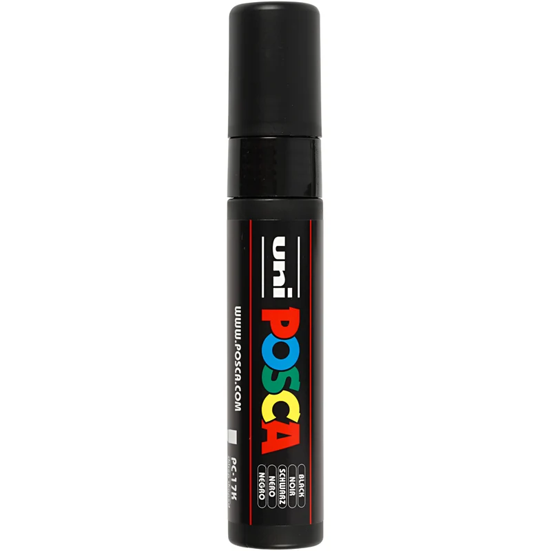 Posca Marker , nr. PC-17K, spets 15 mm, Extra broad, svart, 1 st. [HOB-279046]