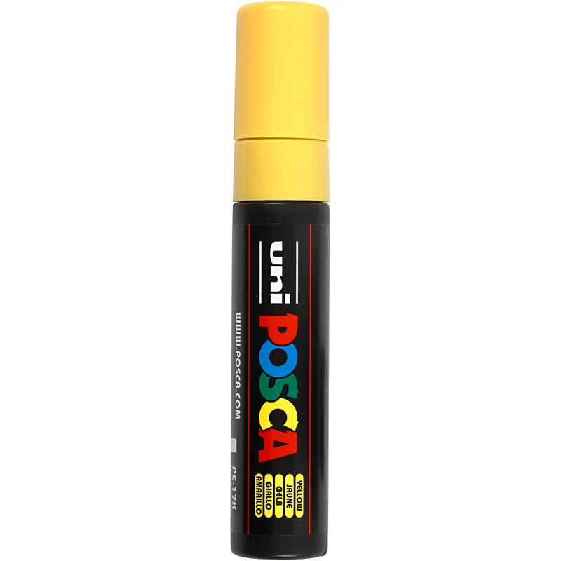 Posca Marker , nr. PC-17K, spets 15 mm, Extra broad, gul, 1 st. [HOB-279044]